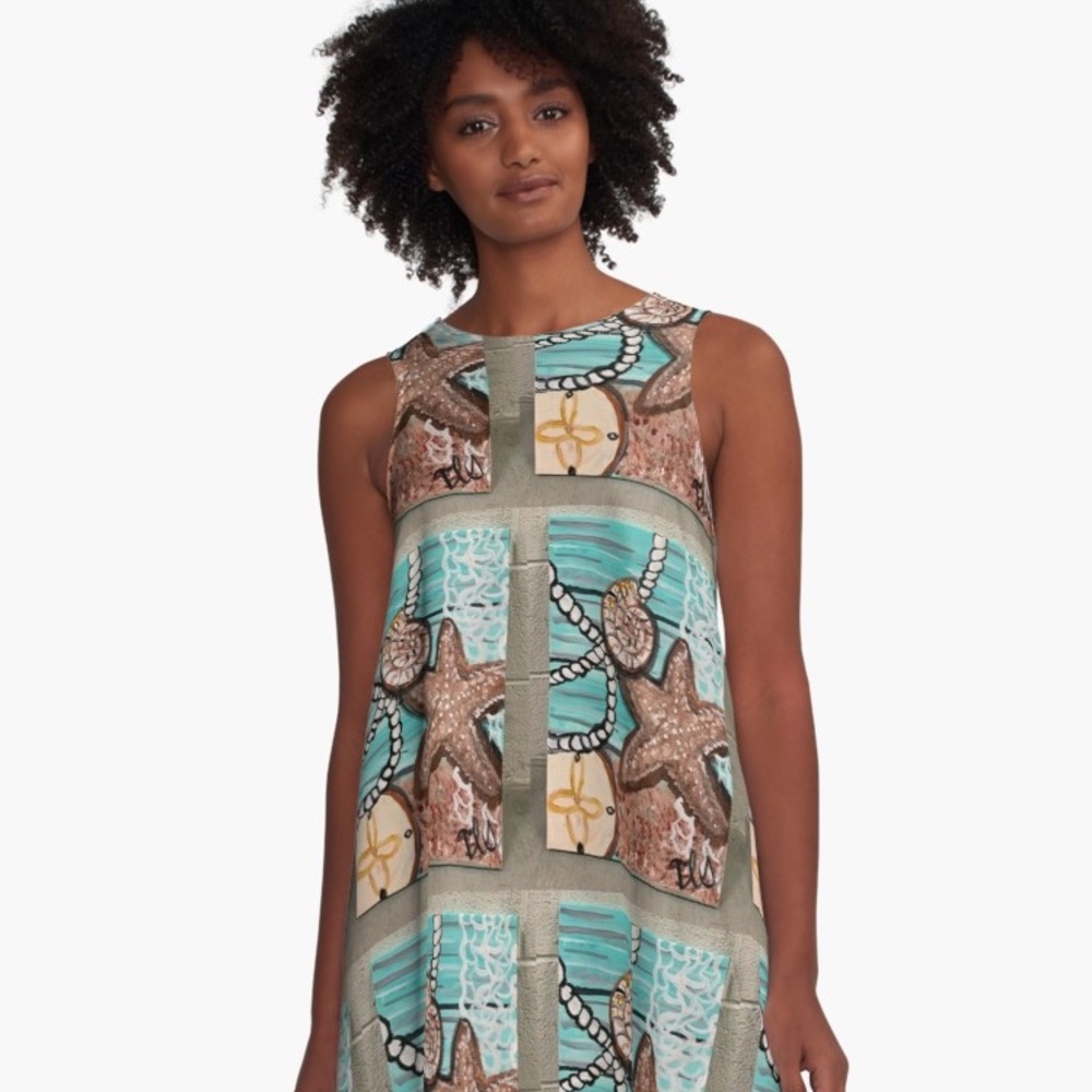 New Designer A-Line Coastal Shore Dress